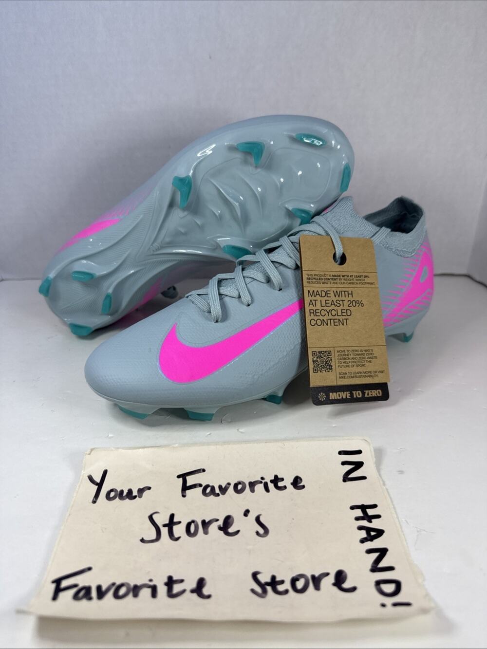 Nike Zoom Mercurial Vapor 16 Pro FG Soccer Cleats Blue FQ8685-301 Men's Size 13